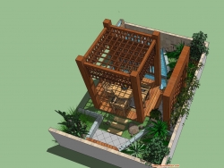 一个小屋顶花园的设计，希望大家拍砖！！！！