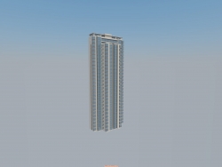 很精细的高层住宅楼模型