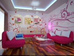 粉嫩的客厅