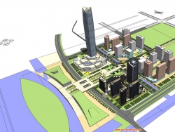 滨湖新城商业建筑模型