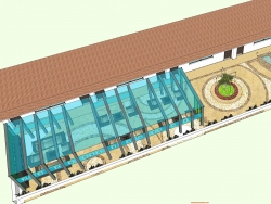 学校阳光茶室+小庭院水景 模型+jpg 分享