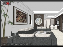 室內設計_住宅空間-水明瀁1F客餐廳