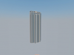 精细的高层住宅模型