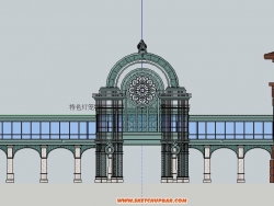 12年设计的哈尔滨一小区铁艺入口，风情入口