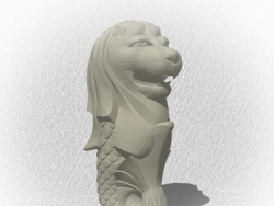 新加坡 标志性 SU雕塑 狮头鱼身像。点赞，宝石
