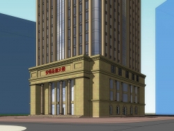 之前做的 一个新古典办公楼 模型