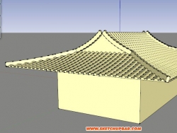 按照大师的指导，终于自家做出了古建屋顶模型