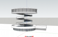 【悬赏建模·第44期】南昌岛屿浮云塔如何用SketchUp建模？