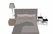 分享两个现代风格精品卧室床模型+材质贴图