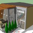 一个集装箱+木制双层咖啡屋