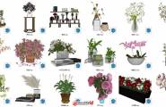 常见的鲜切花插花、装饰花瓶模型合集
