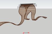【悬赏建模·第5期】深圳植物园现代竹亭如何SketchUp建模？