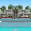沙特风格简易现代别墅，带泳池、游艇