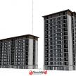 新亚洲风格高层住宅建筑设计SU模型下载