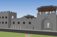 古建城门及四合院的小项目