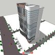某大型综合性商业酒店大厦建筑模型