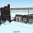 工业厂房改造SU模型下载-办公产业园文创公园建筑规划