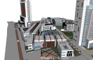 精细的城市综合体模型