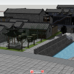 中式古建改造商业街建筑规划设计SU模型下载