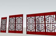 自制的一套中式雕花窗