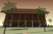 东南亚风格羽毛球馆