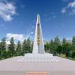 烈士陵园纪念碑（附上模型）