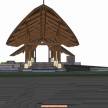 木构景观廊架模型