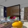 小公寓住宅SU模型下载-现代原木家装室内设计