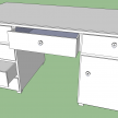 零基础学SketchUP 写字台（图片+模型）