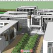 现代校园SU模型下载 学校教学楼建筑