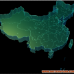 中国地图psd完美分层格式