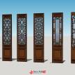 中式木门，镂空格栅，古典中式门