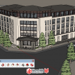 新中式五层酒店模型