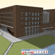 东北大学图书馆SU模型下载 复古红砖风格建筑