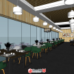番禺餐厅SU模型下载-餐饮食堂室内设计