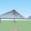 上海长江大桥的模型