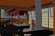 和风日式咖啡馆餐厅日料店SU模型下载-室内设计