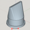 SketchUp的鸭嘴阀模型 用到了一个双面曲线放样的插件