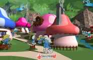 儿童乐园  蘑菇屋+蓝精灵
