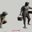 分享几个农村劳动人民雕塑