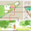 原创 拓展中心 户外绿化 带效果图和模型