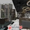 新中式禅意餐厅室内设计方案SU模型