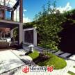 新中式风格庭院带别墅建筑求红宝石