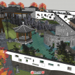 中式园林景观庭院设计模型