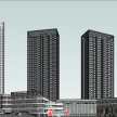 商业+住宅高层建筑的SU模型