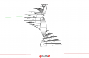 【悬赏建模】这个木质螺旋楼梯该怎么建模？