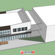 阶梯教室建筑外观SU模型下载