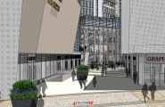 滨水城市商业综合体详细规划设计SU模型下载