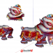 舞狮狮子SU模型下载
