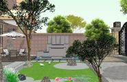 日式庭院景观规划设计SU模型下载